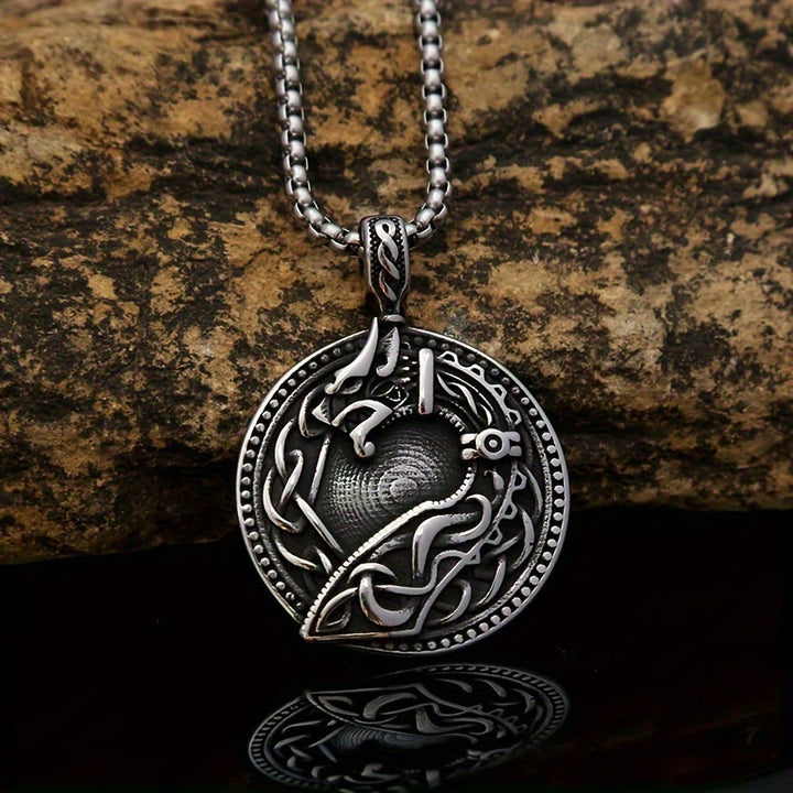 WorldNorse Halskette mit keltischem Wikinger- Wolf -Anhänger