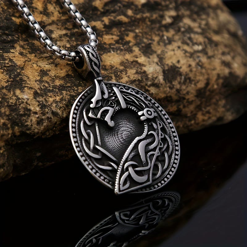 WorldNorse Halskette mit keltischem Wikinger- Wolf -Anhänger