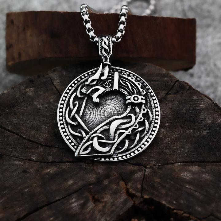 WorldNorse Halskette mit keltischem Wikinger- Wolf -Anhänger