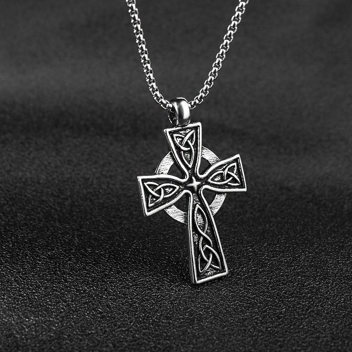 WorldNorse Wikinger-Amulett Triquetra Keltischer Knoten Kreuz Halskette