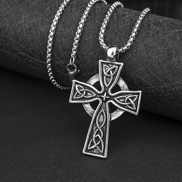 WorldNorse Wikinger-Amulett Triquetra Keltischer Knoten Kreuz Halskette