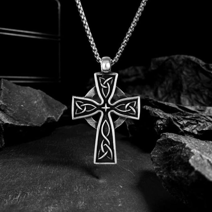 WorldNorse Wikinger-Amulett Triquetra Keltischer Knoten Kreuz Halskette