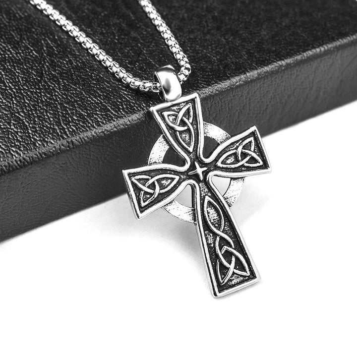 WorldNorse Wikinger-Amulett Triquetra Keltischer Knoten Kreuz Halskette