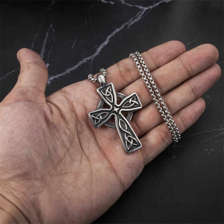 WorldNorse Wikinger-Amulett Triquetra Keltischer Knoten Kreuz Halskette
