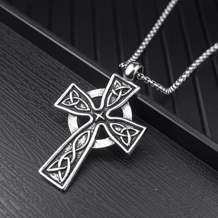 WorldNorse Wikinger-Amulett Triquetra Keltischer Knoten Kreuz Halskette