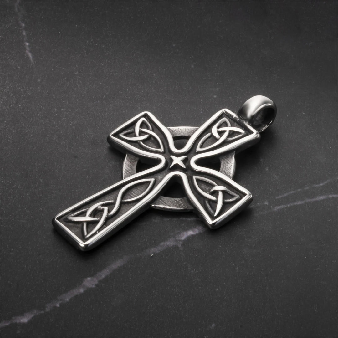 WorldNorse Wikinger-Amulett Triquetra Keltischer Knoten Kreuz Halskette