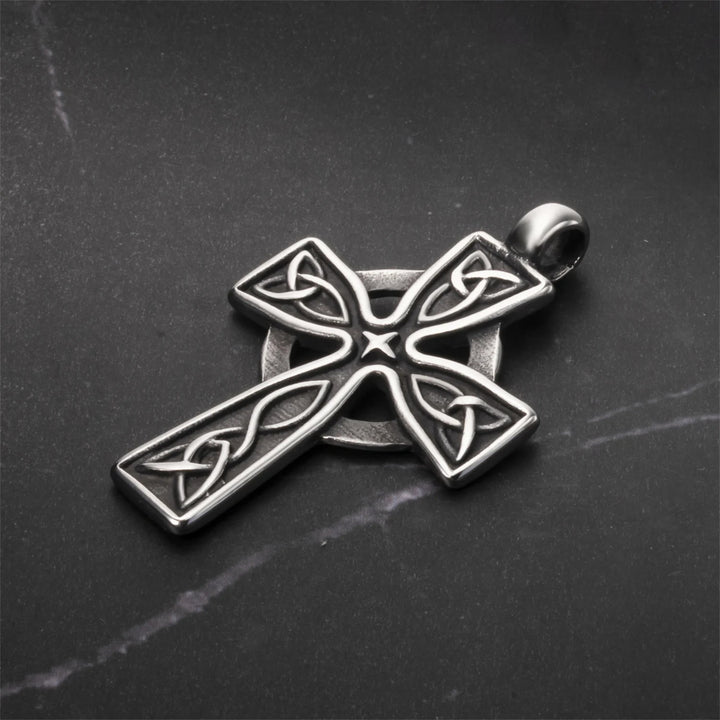 WorldNorse Wikinger-Amulett Triquetra Keltischer Knoten Kreuz Halskette