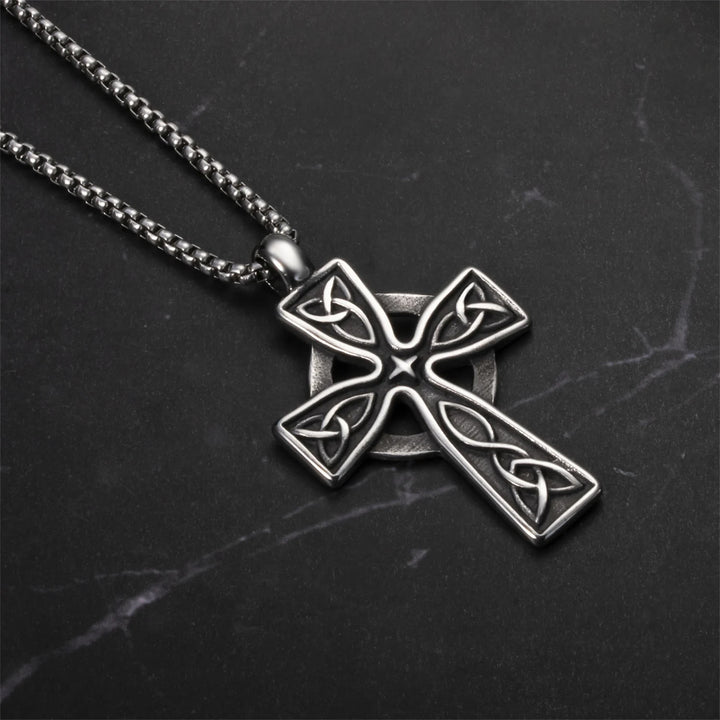 WorldNorse Wikinger-Amulett Triquetra Keltischer Knoten Kreuz Halskette