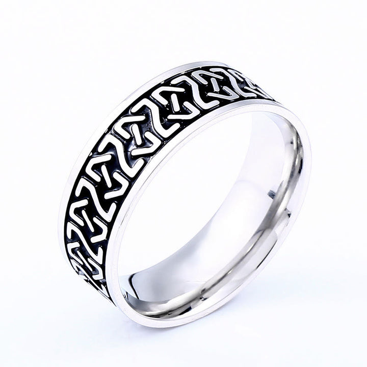 WorldNorse Wikinger- Rune -Ring aus Edelstahl