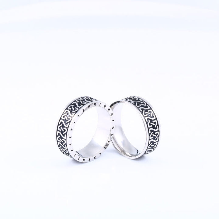 WorldNorse Wikinger- Rune -Ring aus Edelstahl