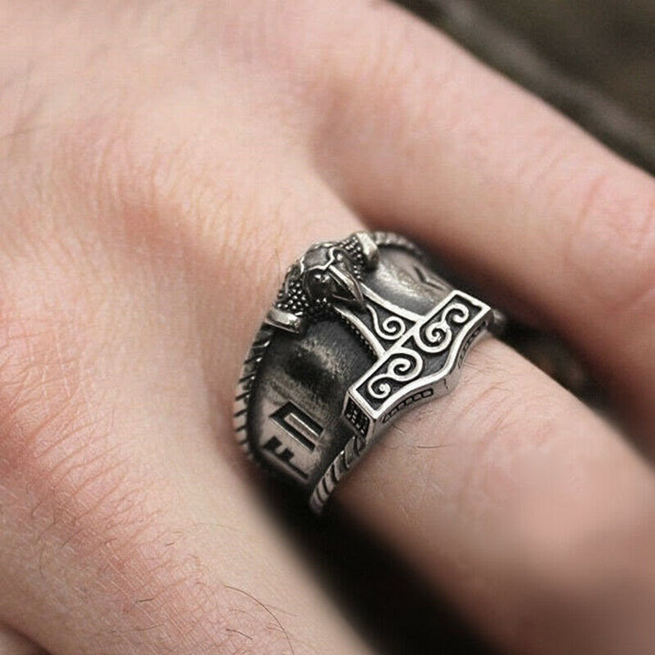 WorldNorse Classic Thors Hammer Rune -Wikingerring