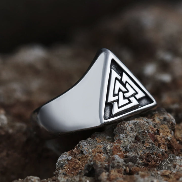 WorldNordisches Dreieck Wikinger Mythos Valknut Siegelring