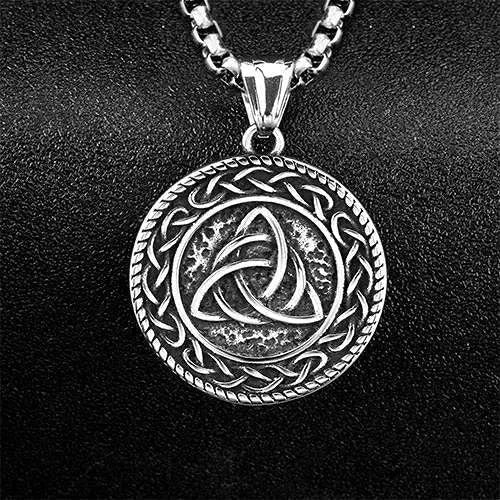WorldNorse Wikinger- Rune mit keltischer Triquetra Trinitätshalskette