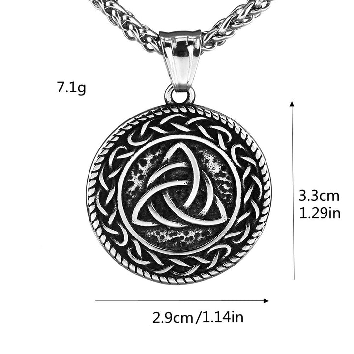 WorldNorse Wikinger- Rune mit keltischer Triquetra Trinitätshalskette