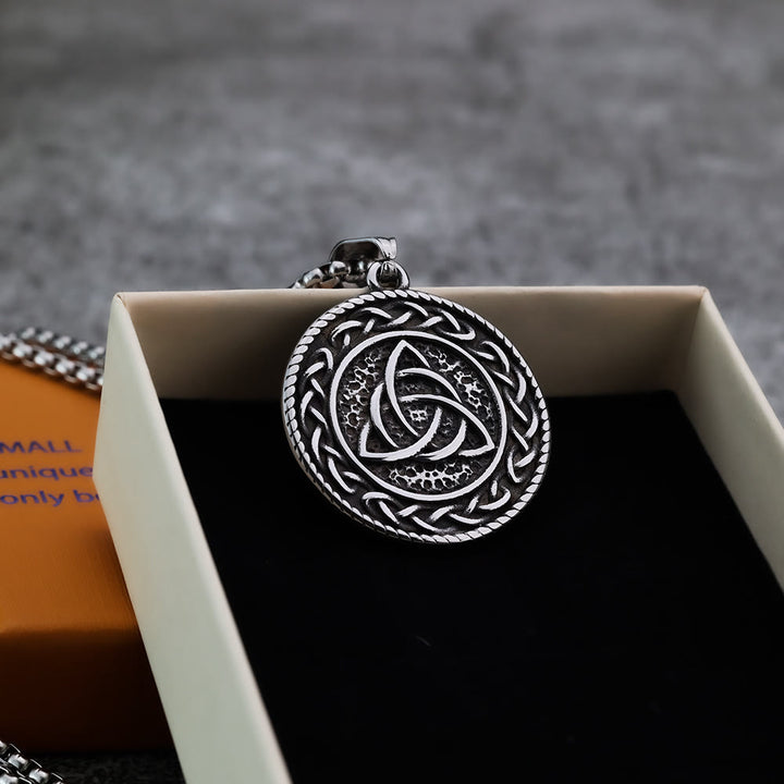 WorldNorse Wikinger- Rune mit keltischer Triquetra Trinitätshalskette