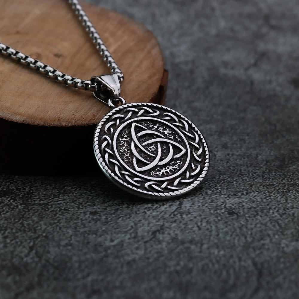 WorldNorse Wikinger- Rune mit keltischer Triquetra Trinitätshalskette