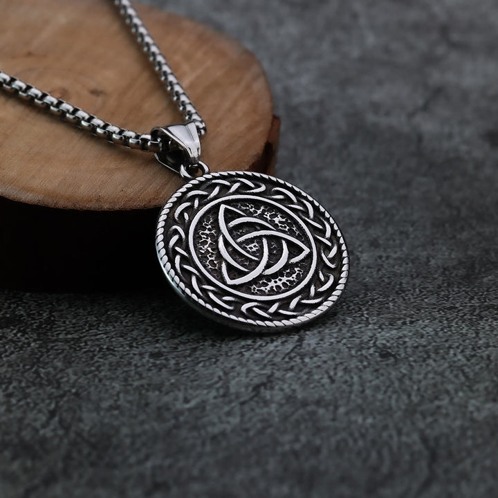 WorldNorse Wikinger- Rune mit keltischer Triquetra Trinitätshalskette