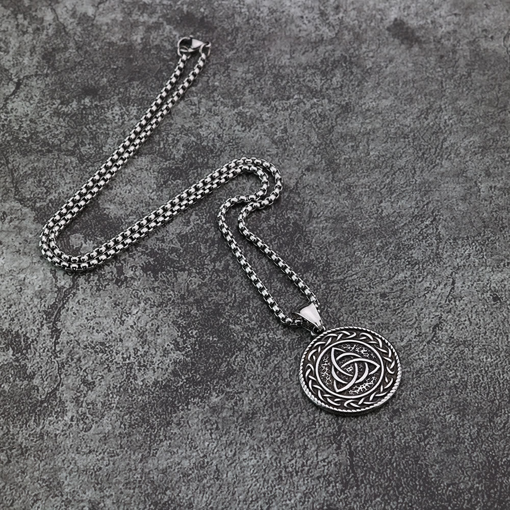 WorldNorse Wikinger- Rune mit keltischer Triquetra Trinitätshalskette