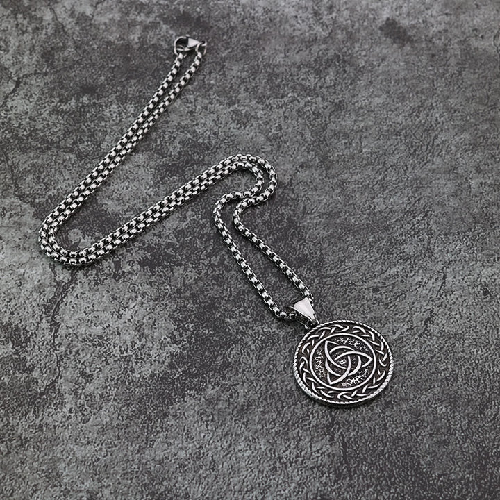 WorldNorse Wikinger- Rune mit keltischer Triquetra Trinitätshalskette