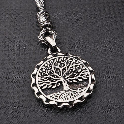 WorldNorse Halskette mit nordischem Wikinger-Anhänger „Baum des Lebens“