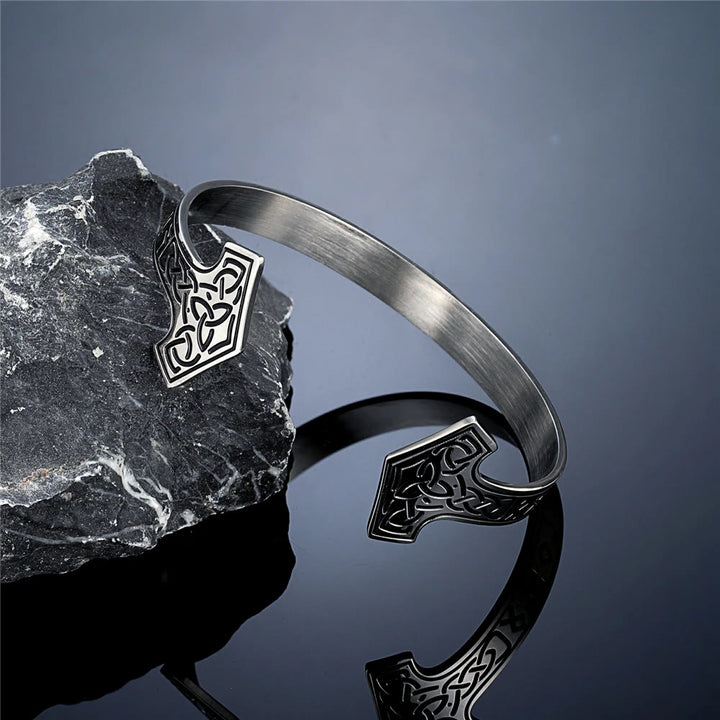 WorldNorse Mjölnir Keltischer Knoten Armreif Rune