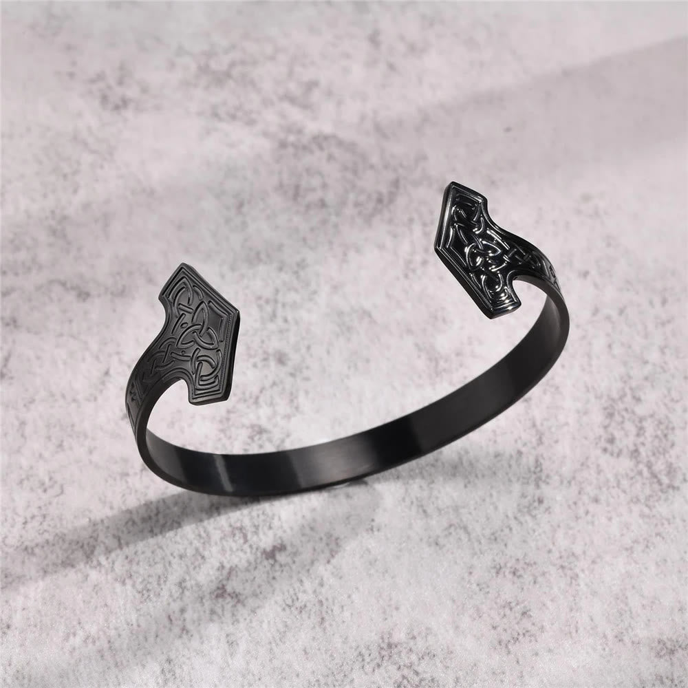WorldNorse Mjölnir Keltischer Knoten Armreif Rune