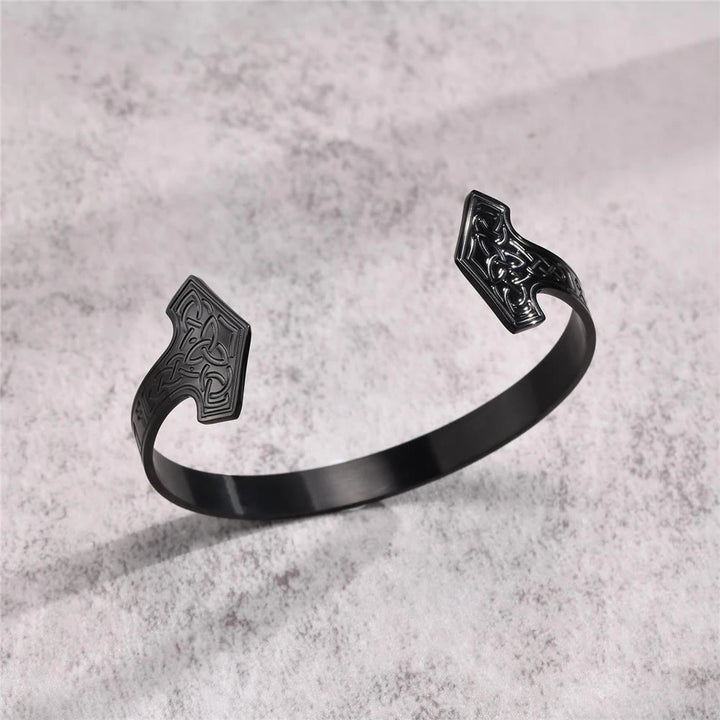 WorldNorse Mjölnir Keltischer Knoten Armreif Rune