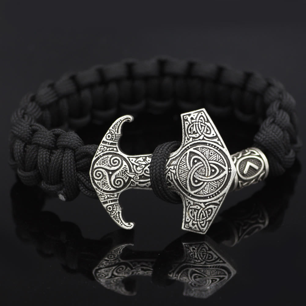 WorldNorse Odin Rune Bead Thor Hammer Mjölnir Armband