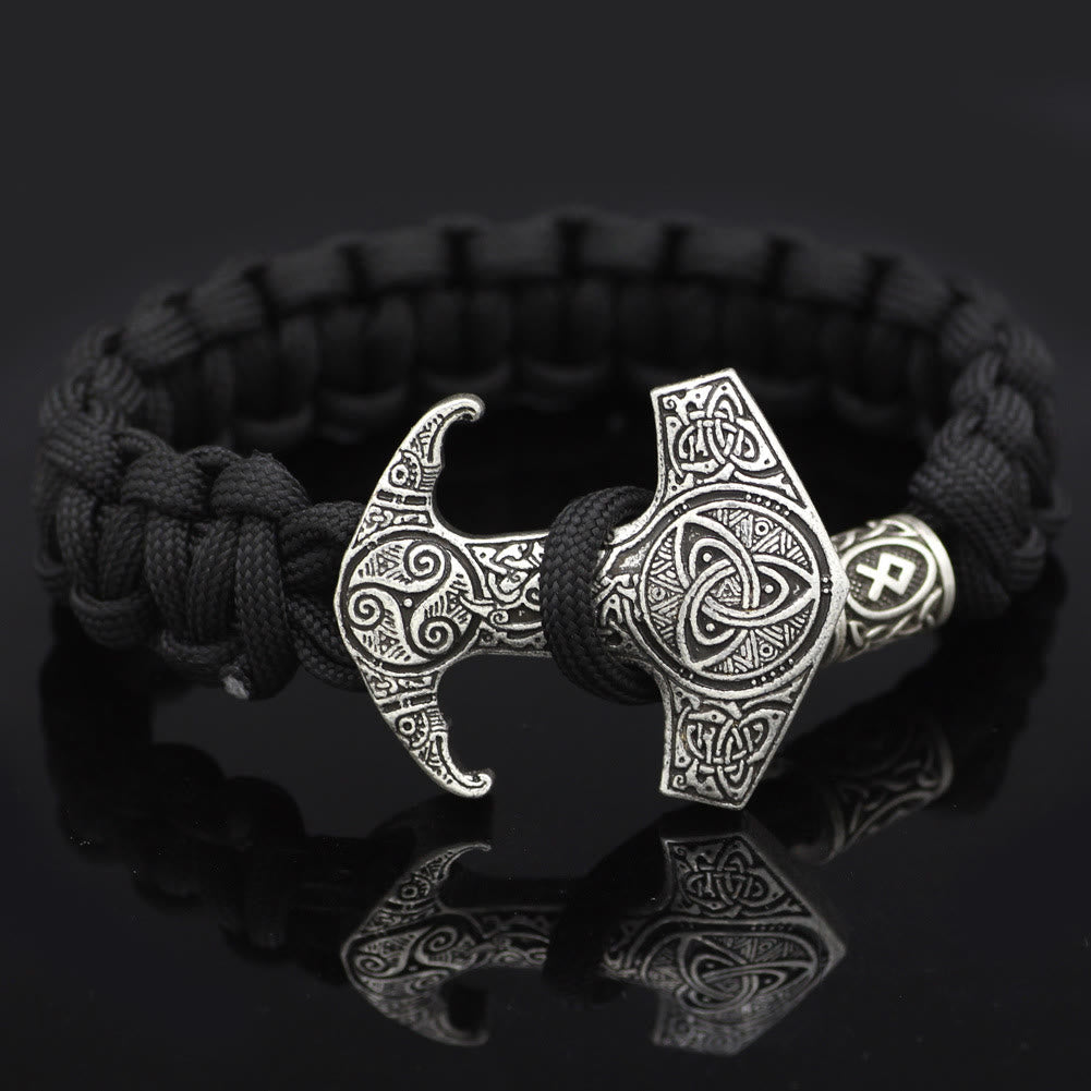 WorldNorse Odin Rune Bead Thor Hammer Mjölnir Armband