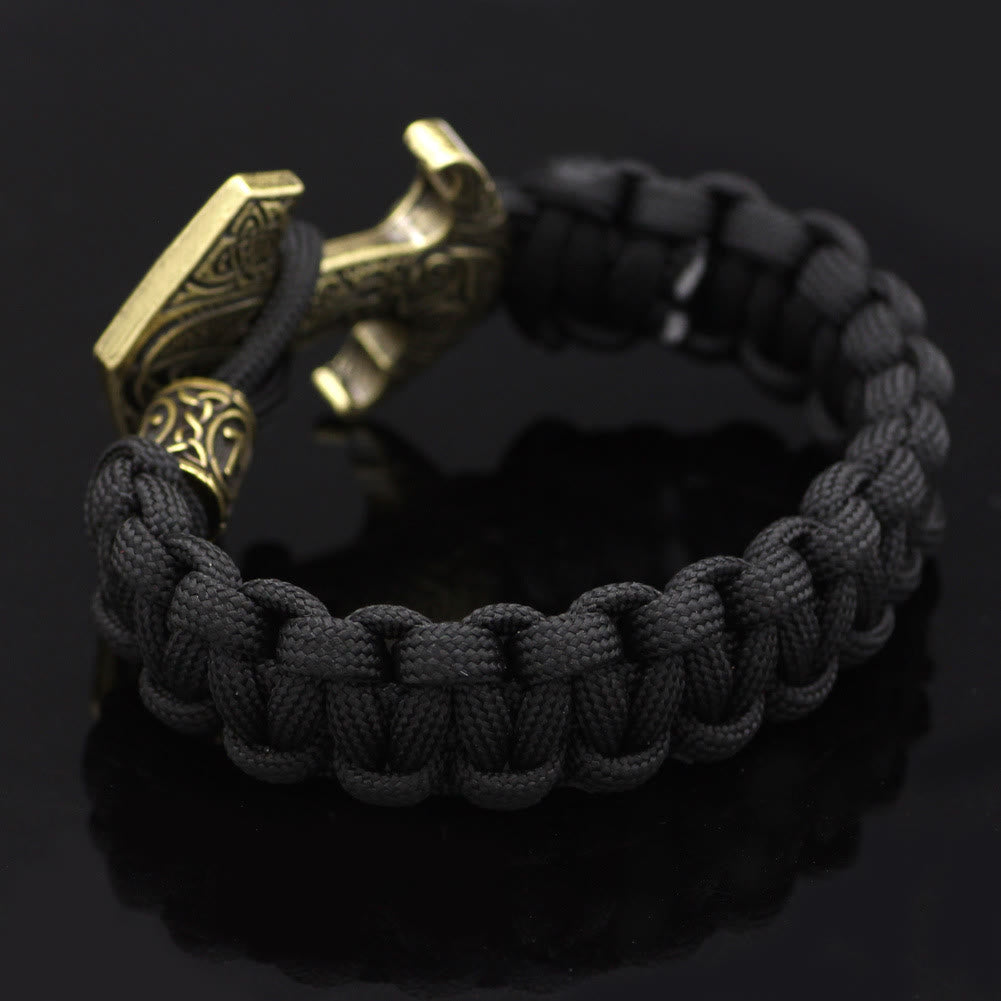 WorldNorse Odin Rune Bead Thor Hammer Mjölnir Armband