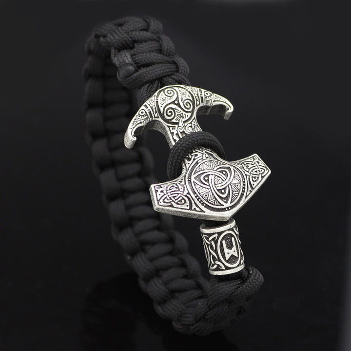 WorldNorse Odin Rune Bead Thor Hammer Mjölnir Armband