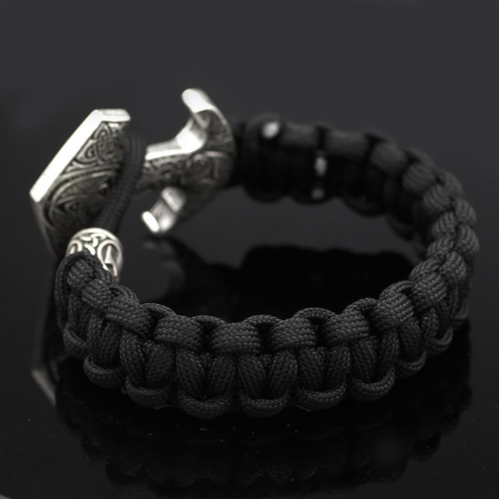 WorldNorse Odin Rune Bead Thor Hammer Mjölnir Armband