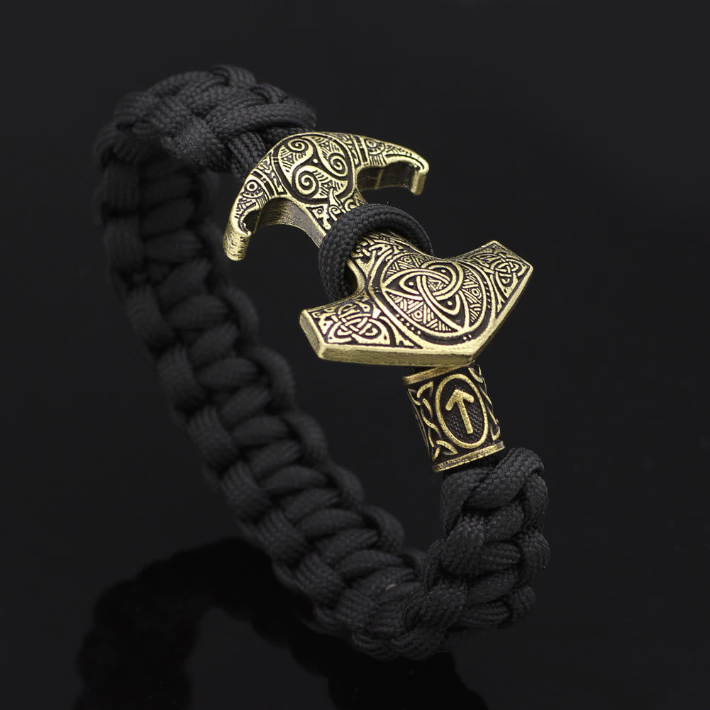 WorldNorse Odin Rune Bead Thor Hammer Mjölnir Armband