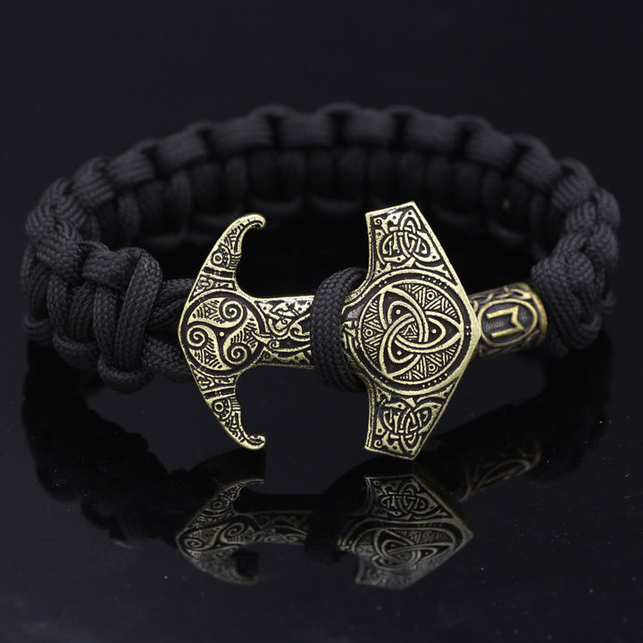 WorldNorse Odin Rune Bead Thor Hammer Mjölnir Armband