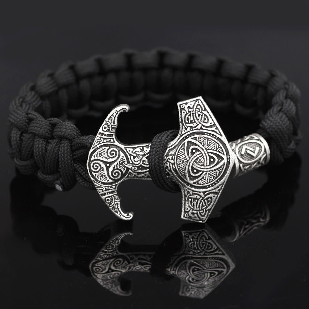 WorldNorse Odin Rune Bead Thor Hammer Mjölnir Armband