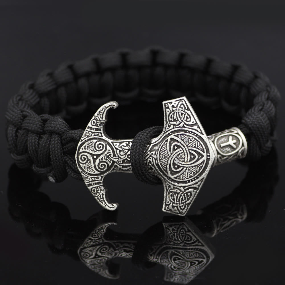 WorldNorse Odin Rune Bead Thor Hammer Mjölnir Armband