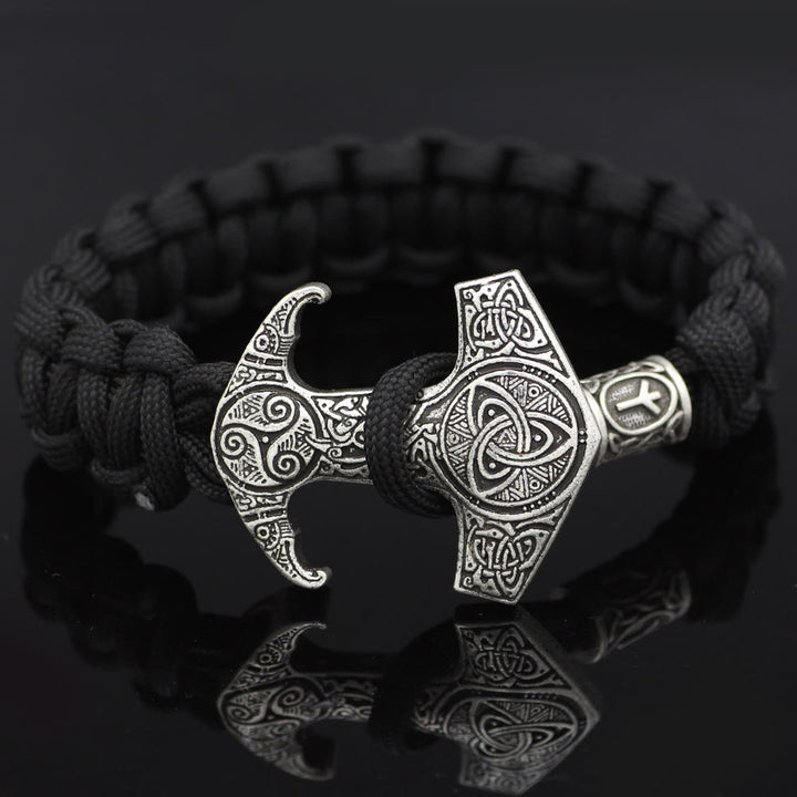 WorldNorse Odin Rune Bead Thor Hammer Mjölnir Armband