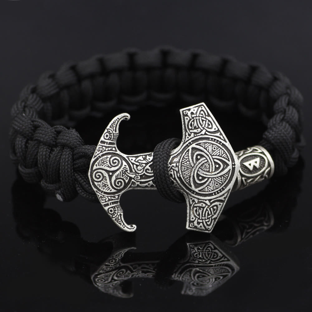 WorldNorse Odin Rune Bead Thor Hammer Mjölnir Armband