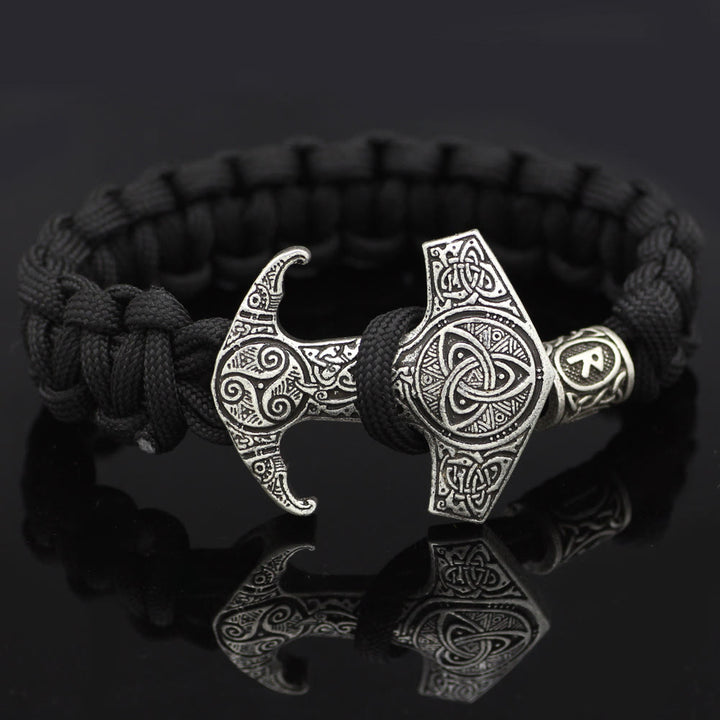 WorldNorse Odin Rune Bead Thor Hammer Mjölnir Armband
