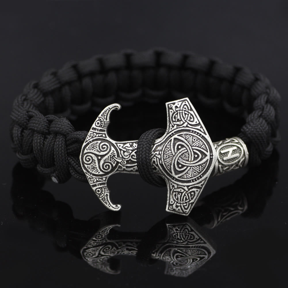 WorldNorse Odin Rune Bead Thor Hammer Mjölnir Armband