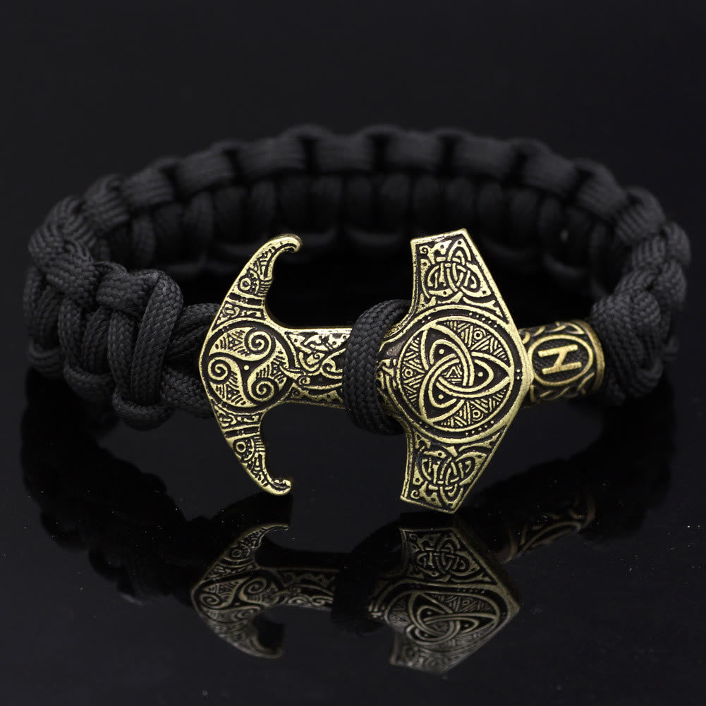 WorldNorse Odin Rune Bead Thor Hammer Mjölnir Armband