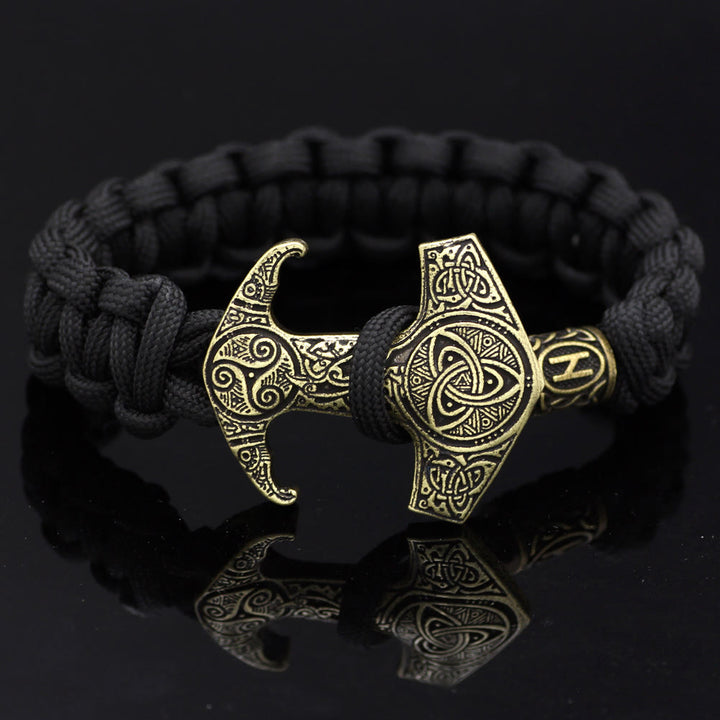 WorldNorse Odin Rune Bead Thor Hammer Mjölnir Armband