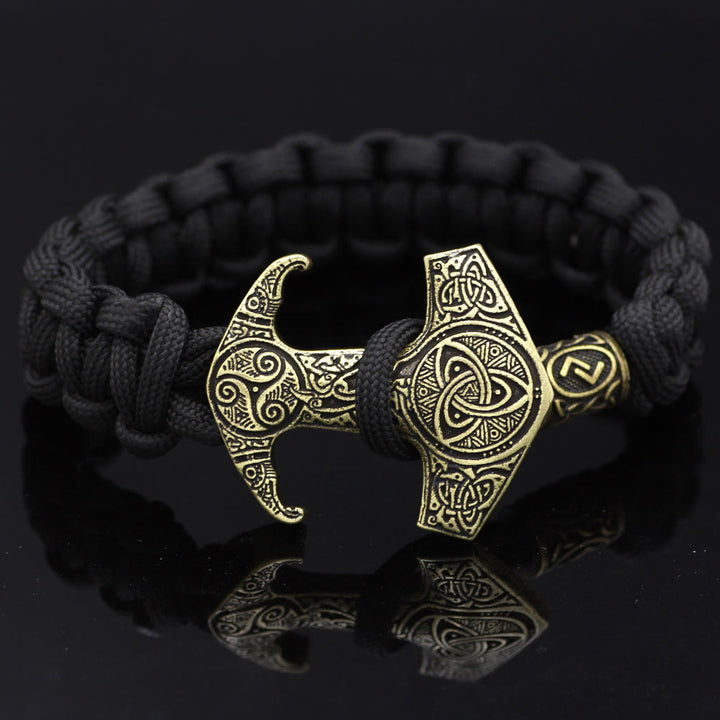 WorldNorse Odin Rune Bead Thor Hammer Mjölnir Armband