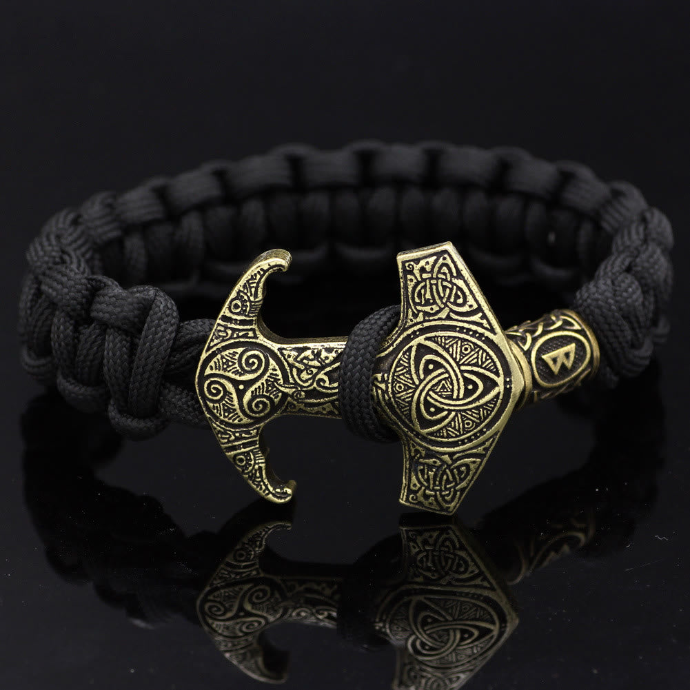 WorldNorse Odin Rune Bead Thor Hammer Mjölnir Armband