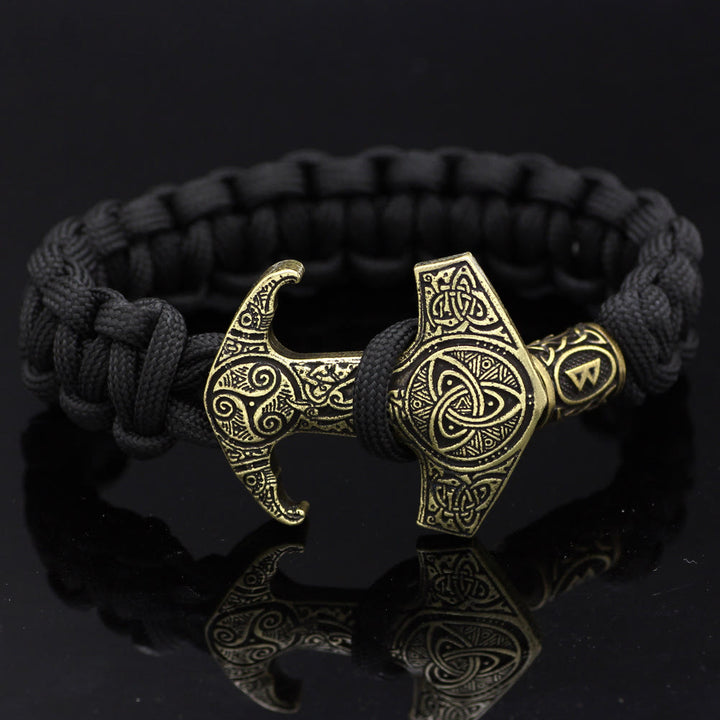 WorldNorse Odin Rune Bead Thor Hammer Mjölnir Armband