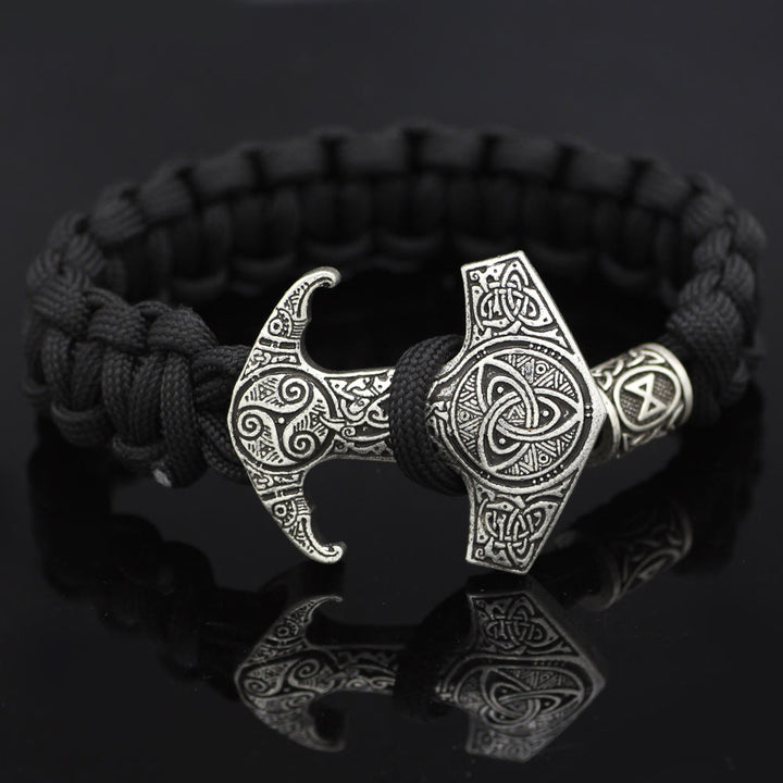WorldNorse Odin Rune Bead Thor Hammer Mjölnir Armband