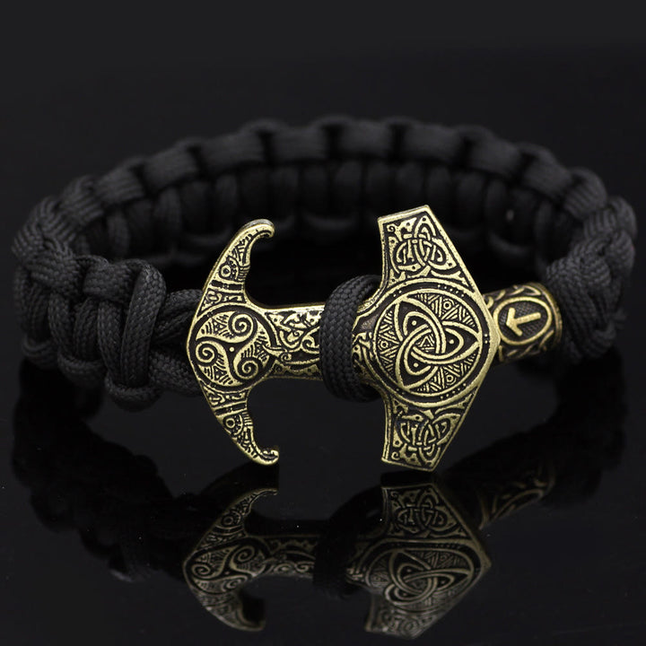 WorldNorse Odin Rune Bead Thor Hammer Mjölnir Armband