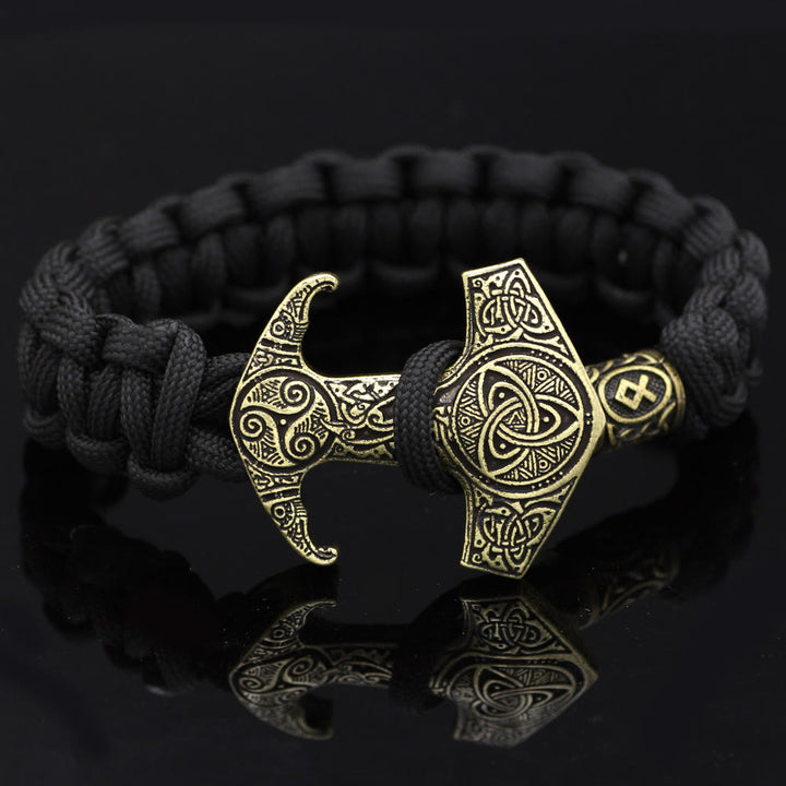 WorldNorse Odin Rune Bead Thor Hammer Mjölnir Armband