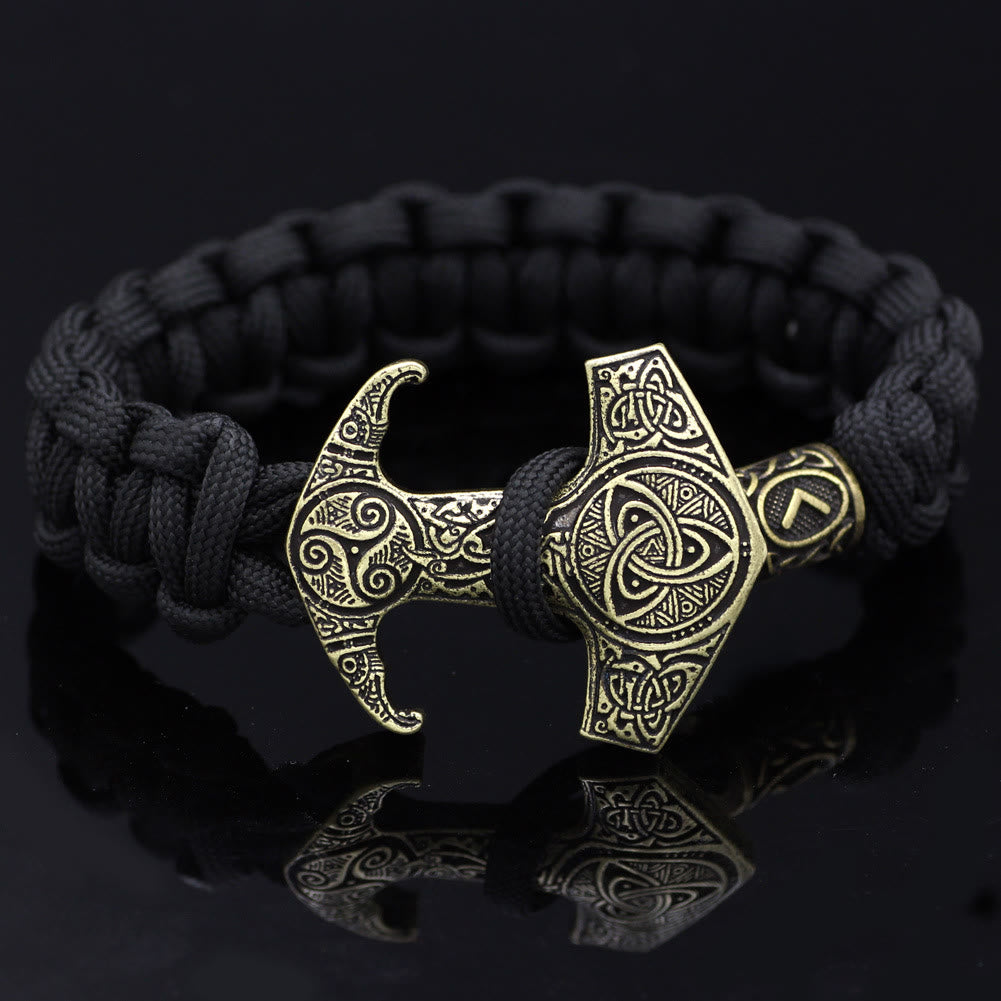WorldNorse Odin Rune Bead Thor Hammer Mjölnir Armband