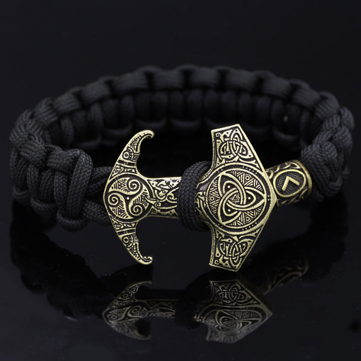 WorldNorse Odin Rune Bead Thor Hammer Mjölnir Armband
